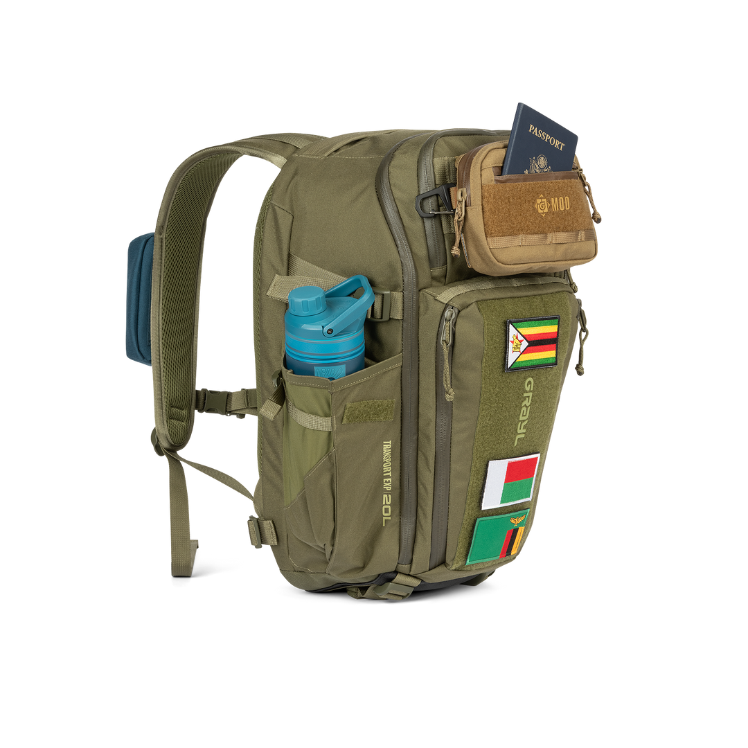 Grayl® Transport Expanse Backpack - 20L / Standard Loaded View / Olive Drab