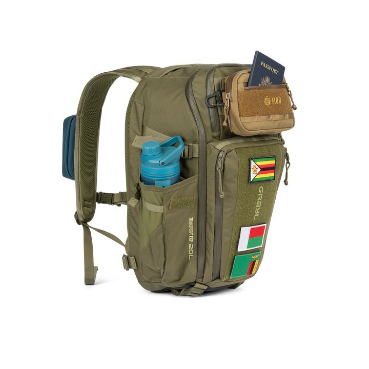 Grayl® Transport Expanse Backpack - 20L / Standard Loaded View / Olive Drab