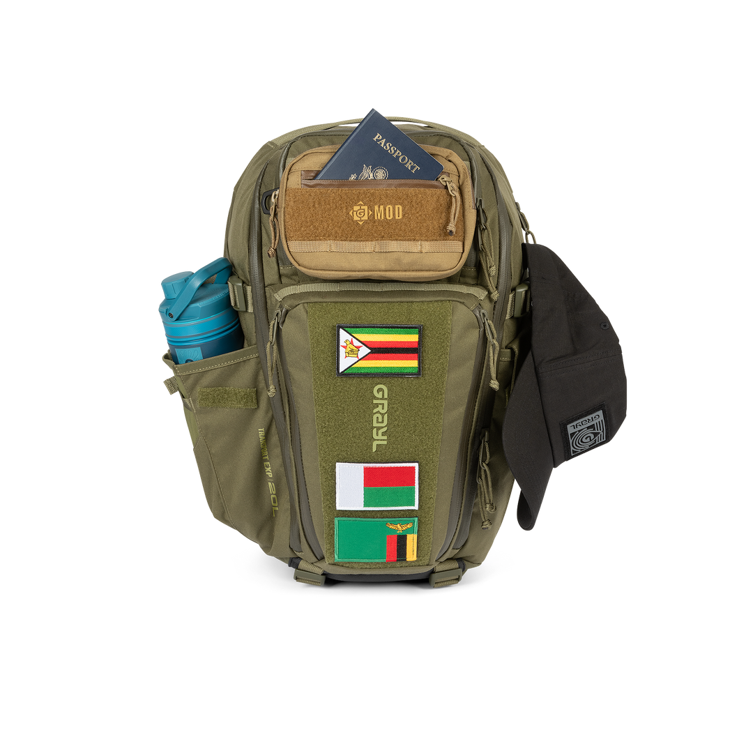 Grayl® Transport Expanse Backpack - 20L / Straight Loaded View / Olive Drab