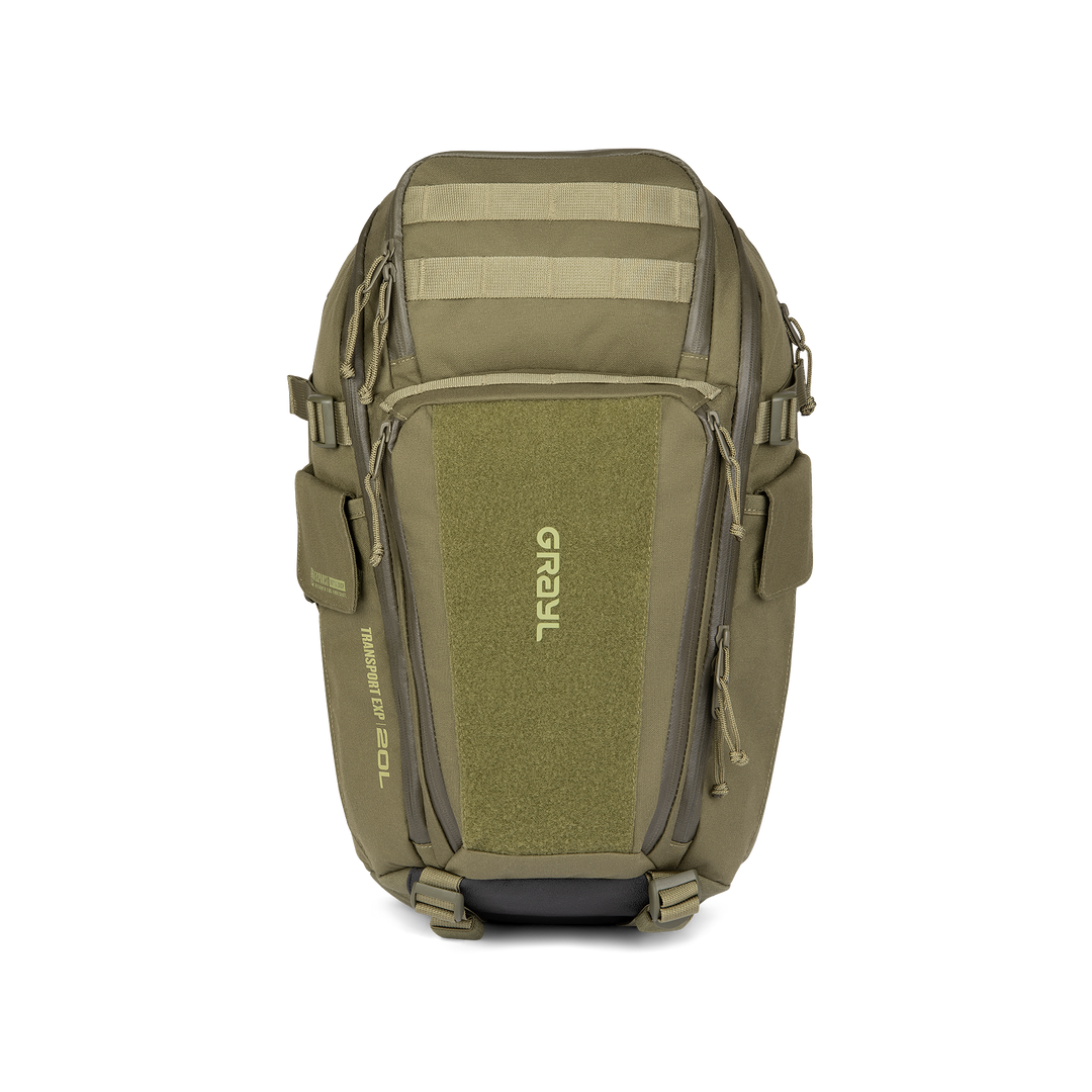 Grayl® Transport Expanse Backpack - 20L / Straight View / Olive Drab