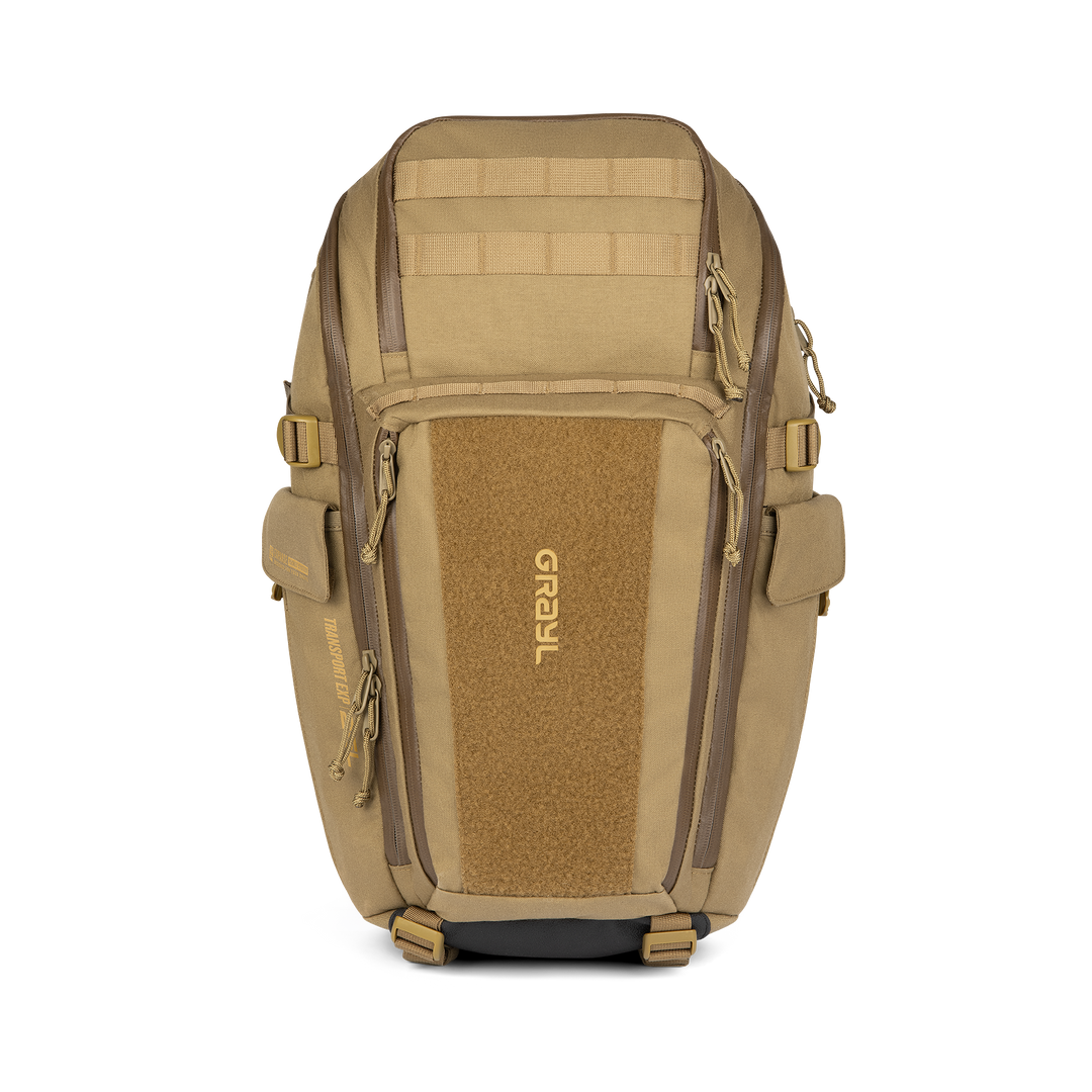 Grayl® Transport Expanse Backpack - 25L / Straight View / Coyote Brown