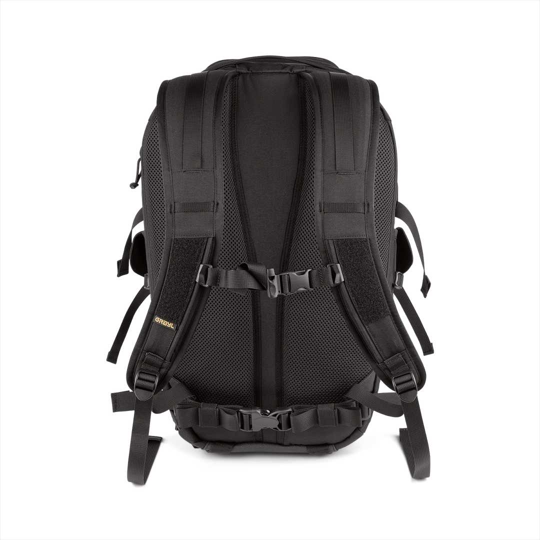 Grayl® Transport Expanse Backpack - 25L / Back View / Covert Black