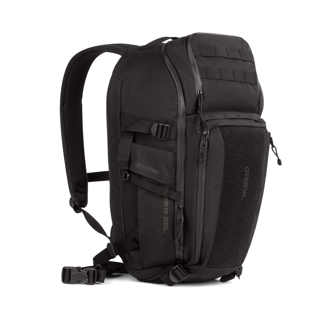 Grayl® Transport Expanse Backpack - 25L / Standard View / Covert Black