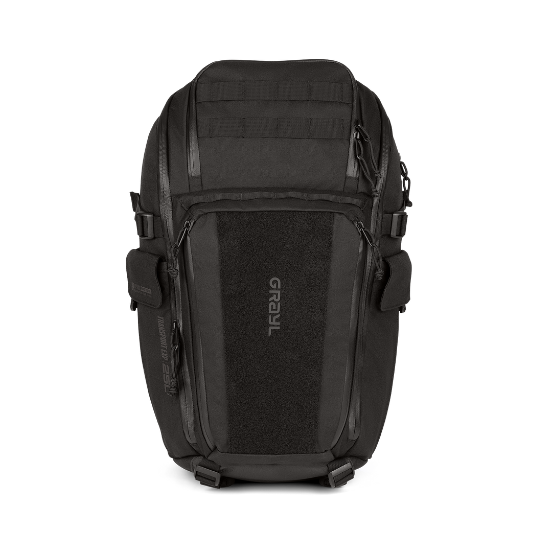 Grayl® Transport Expanse Backpack - 25L / Straight View / Covert Black