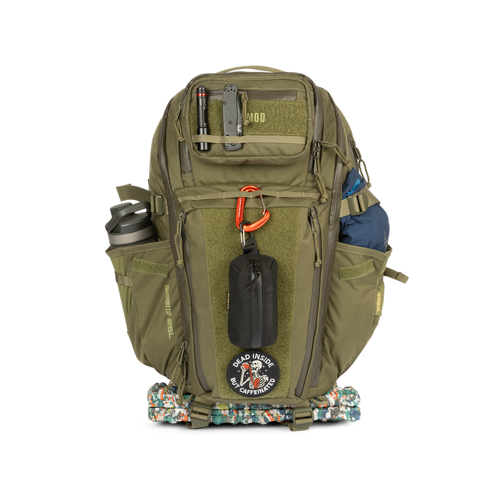 Grayl® Transport Expanse Backpack - 25L / Straight View Fully Loaded / Olive Drab