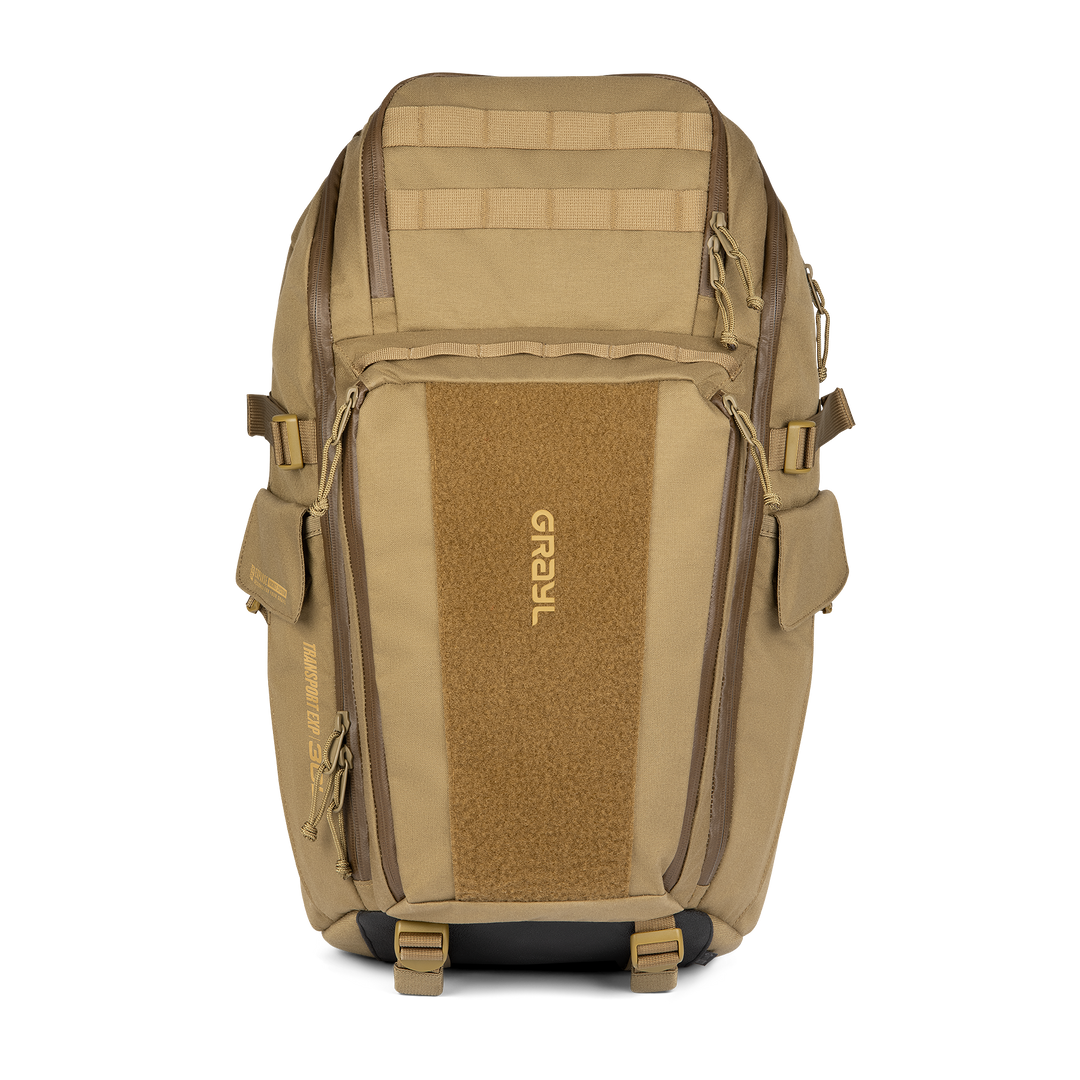 Grayl® Transport Expanse Backpack - 30L / Straight View / Coyote Brown