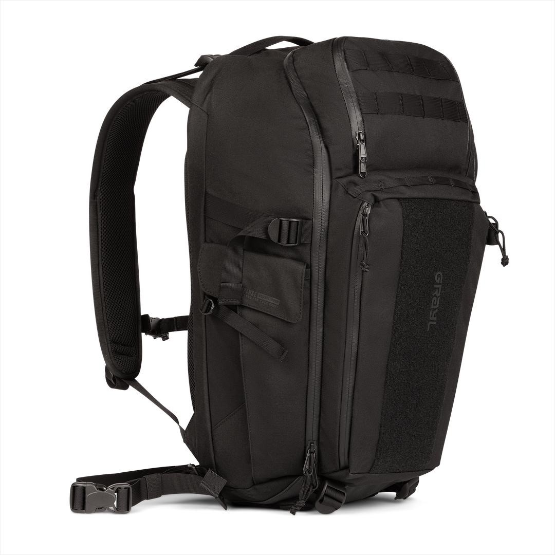 Grayl® Transport Expanse Backpack - 30L / Standard View / Covert Black