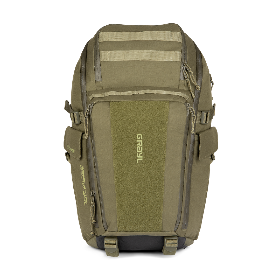 Grayl® Transport Expanse Backpack - 30L / Straight View / Olive Drab