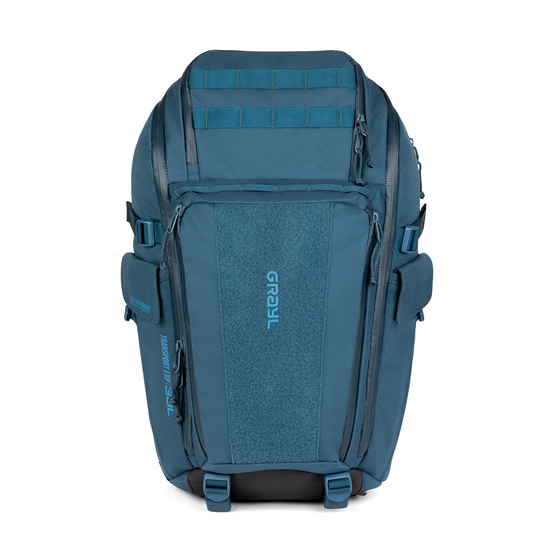 Grayl® Transport Expanse Backpack - 30L / Straight View / Wander Blue