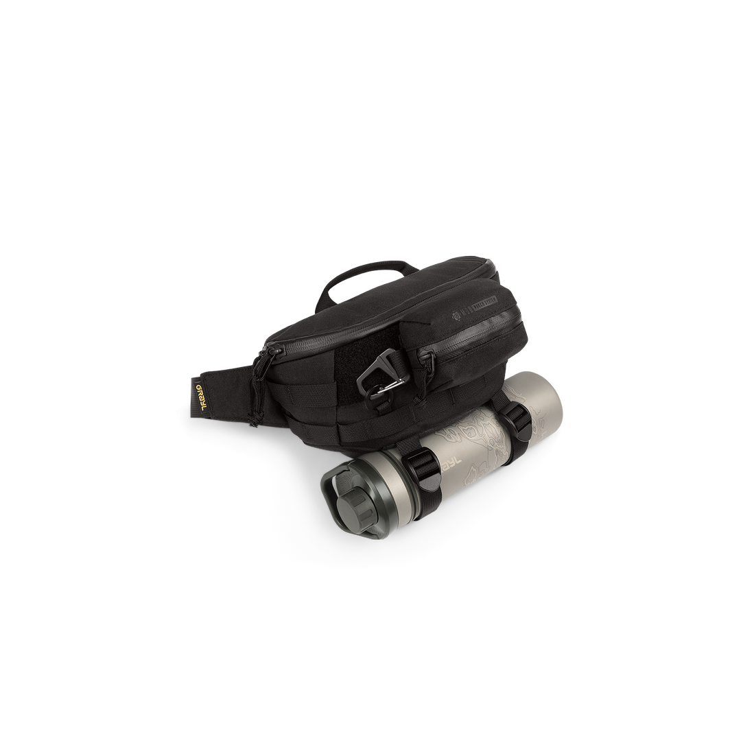 Grayl® Transport Hip Pack - 1.5L / BottleLock View / Covert Black