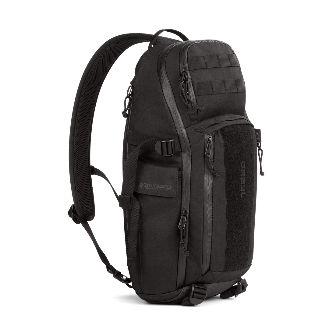 Grayl® Transport Expanse Sling Daypack - 18L / Standard View / Covert Black