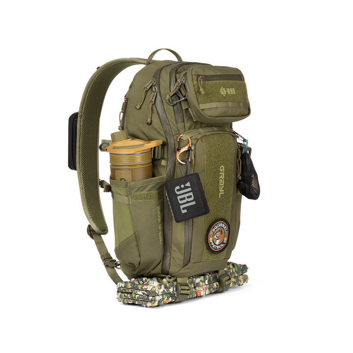 Grayl® Transport Expanse Sling Daypack - 18L / Standard Loaded View / Olive Drab