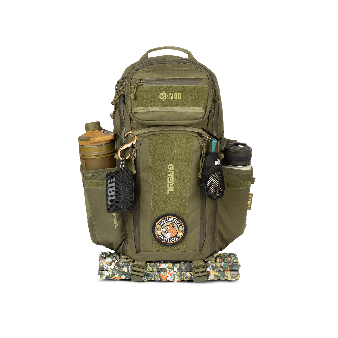 Grayl® Transport Expanse Sling Daypack - 18L / Straight Loaded View / Olive Drab