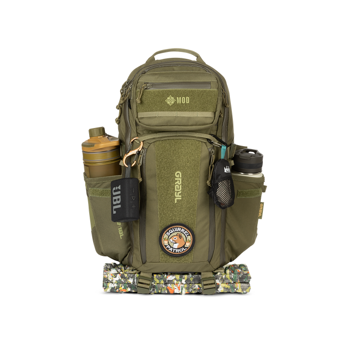 Grayl® Transport Expanse Sling Daypack - 18L / Straight Loaded View / Olive Drab