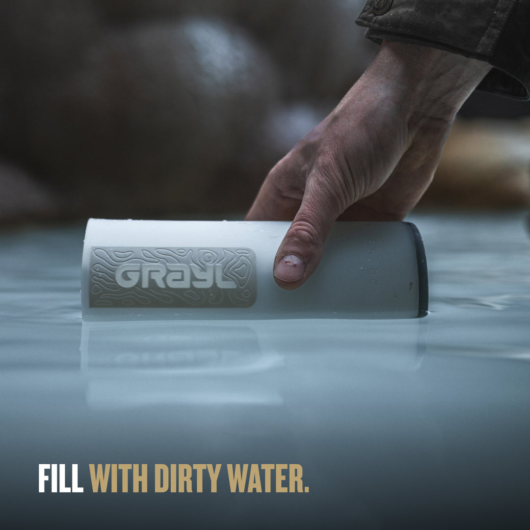 Best top rated Grayl GeoPress Filter and Purifier Water Bottle - 24 Fluid Ounces / Covert Edition / Fill View / Peak White