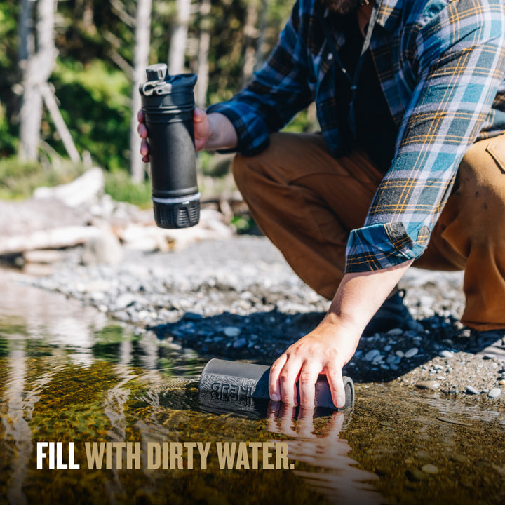 Best top rated Grayl GeoPress Filter and Purifier Water Bottle - 24 Fluid Ounces / Covert Edition / Fill View / Covert Black