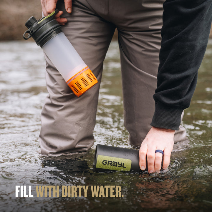Best top rated Grayl GeoPress Filter and Purifier Water Bottle - 24 Fluid Ounces / Nature Edition / Fill View / Black Camo