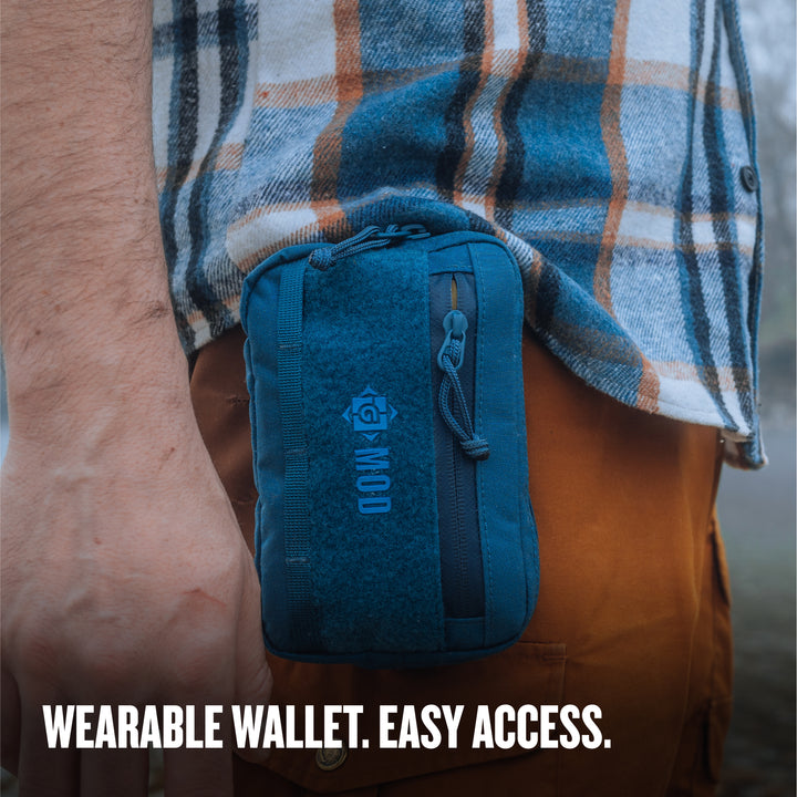 Grayl® G-Mod Flat Molle Pouch - L / Wearable Wallet Easy Access / Covert Black / Coyote Brown / Olive Drab / Wander Blue