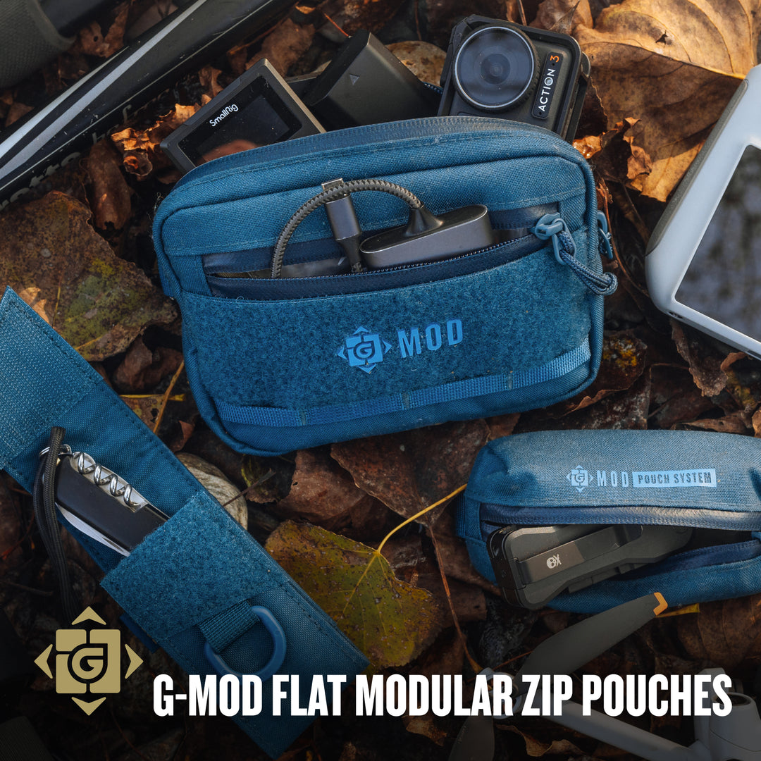 Grayl® G-Mod Flat Molle Pouch - L / G-Mod Flat Modular Zip Pouches / Covert Black / Coyote Brown / Olive Drab / Wander Blue