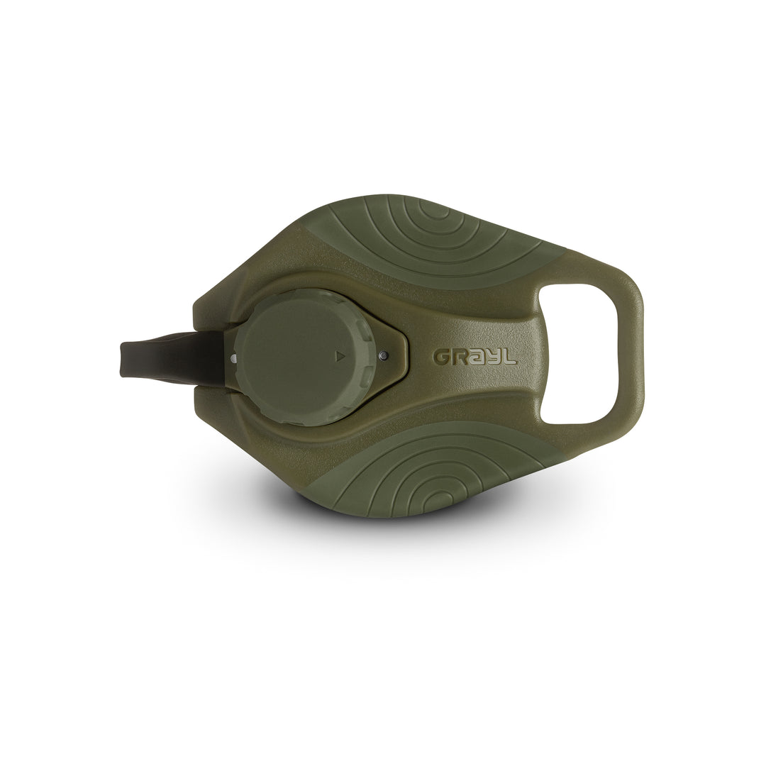 Grayl GeoPress Replacement Drink-Thru Cap / Above View / Olive Drab