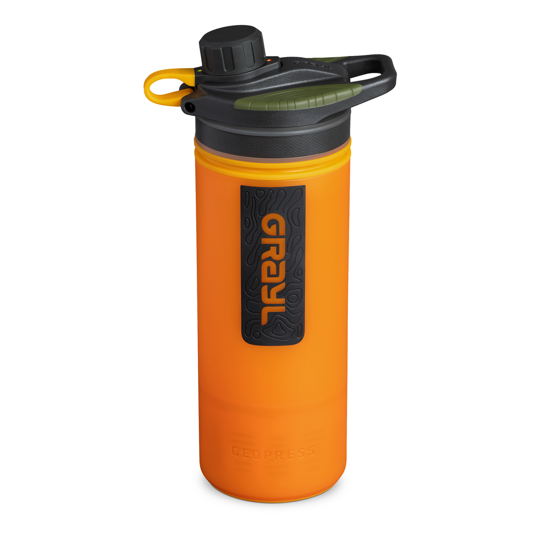 Best top rated Grayl GeoPress Filter and Purifier Water Bottle - 24 Fluid Ounces / Nature Edition / Standard View / Orange Camo