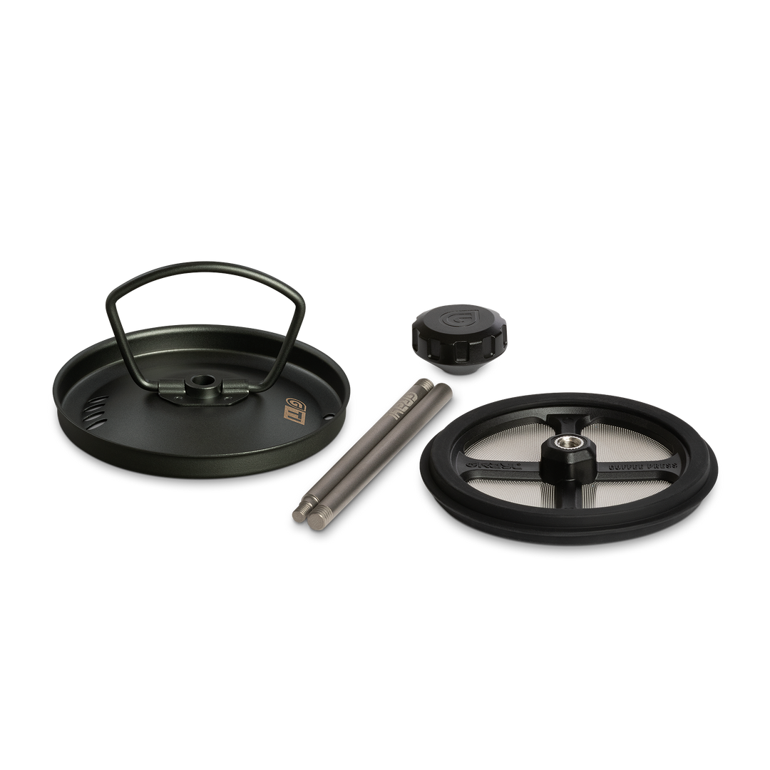 Grayl GeoPress Titanium Coffee Press Kit - Parts / PLUS COOK LID (V2) / Black