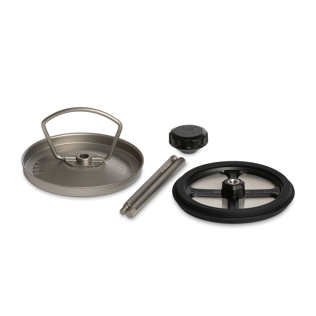 Grayl GeoPress Titanium Coffee Press Kit - Parts / PLUS COOK LID (V2) / Natural