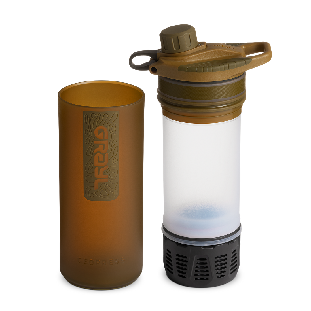 Grayl GeoPress Replacement Filter and Purifier Cartridge: Separated View / Black / No Valve