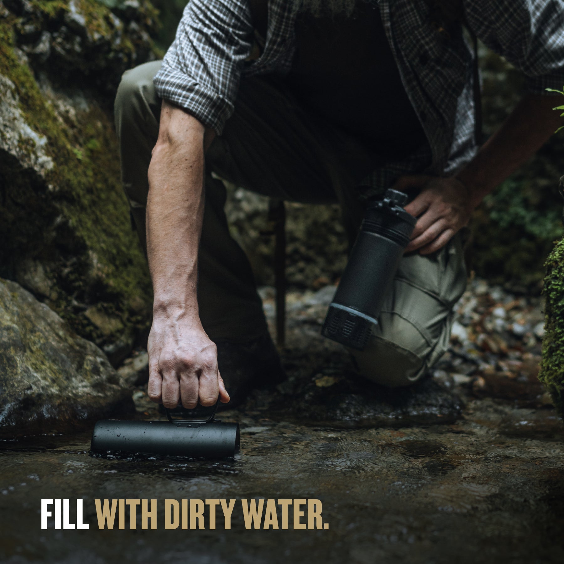 GeoPress® Ti Purifier Black Edition & Mission Bottle Sling Bundle