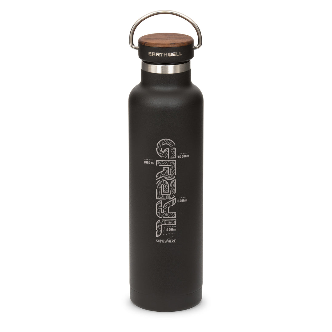 Earthwell® xGrayl 22oz Woodie™ Bottle / Volcanic Black