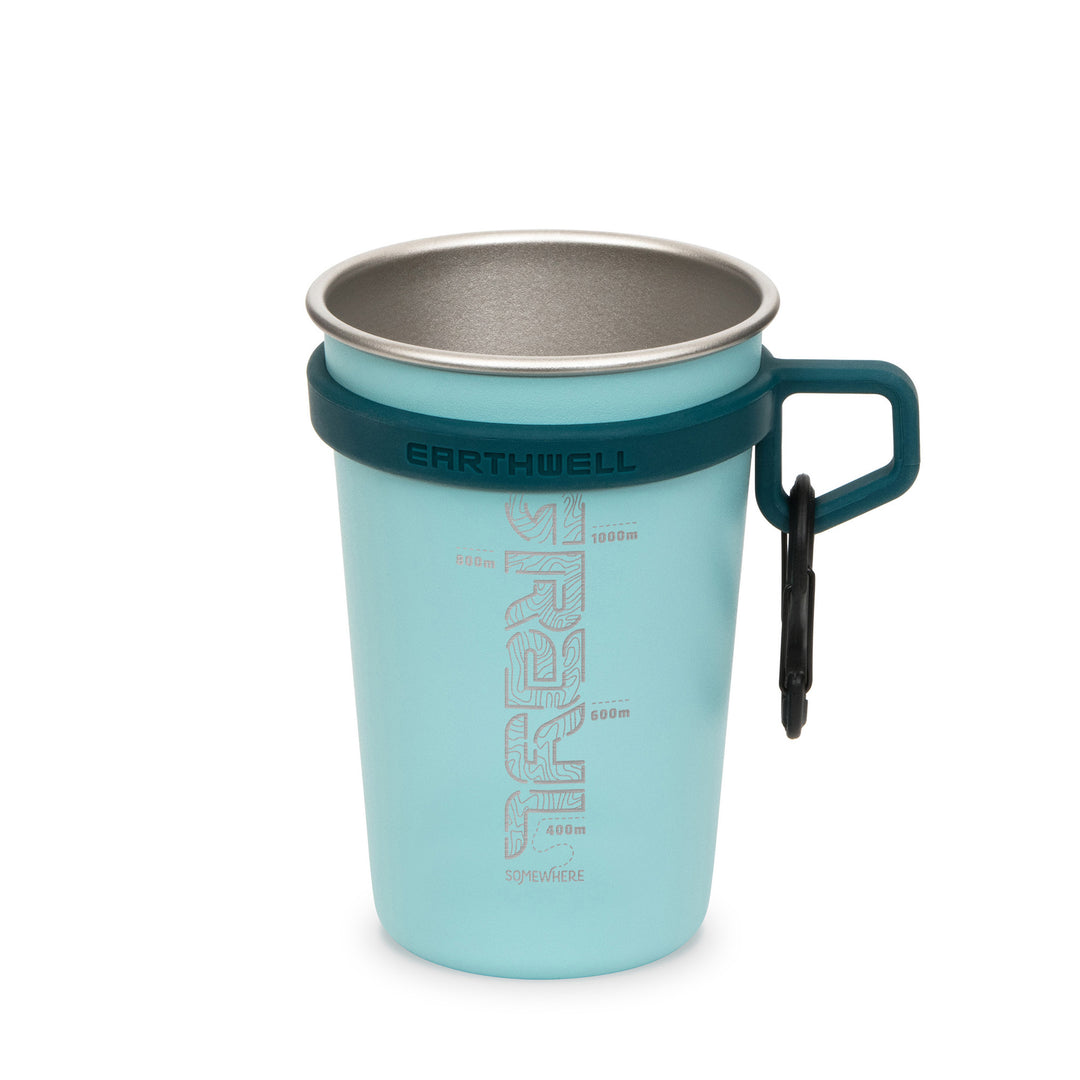 Earthwell® xGrayl Camp Cup / Standard View / Aqua Blue