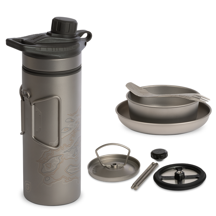 GeoPress® Ti Purifier, Coffee Press Kit & Dining Set Bundle