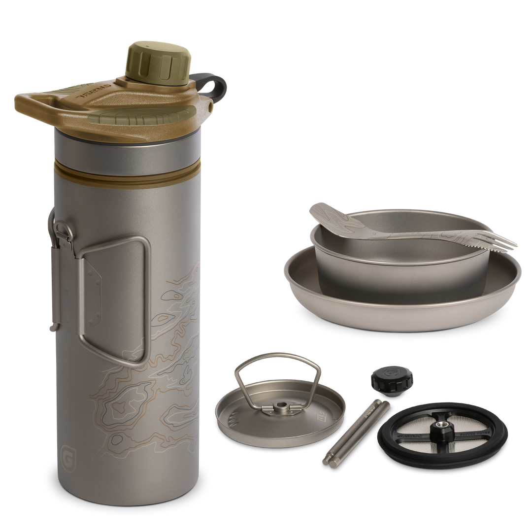 GeoPress® Ti Purifier, Coffee Press Kit & Dining Set Bundle