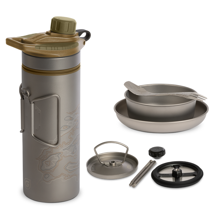 GeoPress® Ti Purifier, Coffee Press Kit & Dining Set Bundle