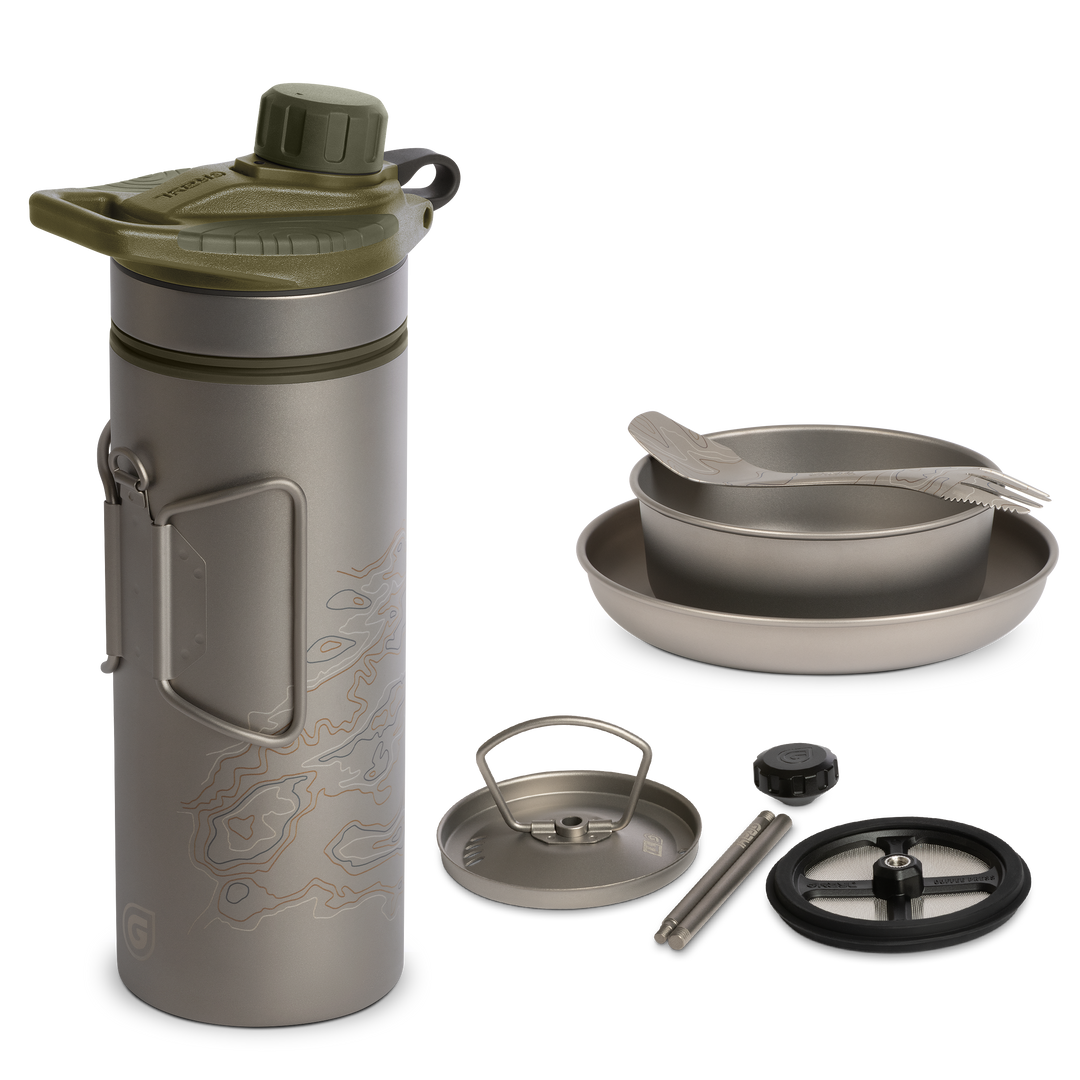 GeoPress® Ti Purifier, Coffee Press Kit & Dining Set Bundle