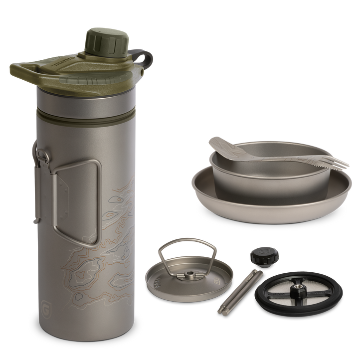 GeoPress® Ti Purifier, Coffee Press Kit & Dining Set Bundle