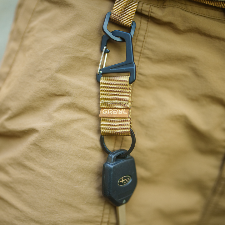 Key Ring Clipped to Belt Loop