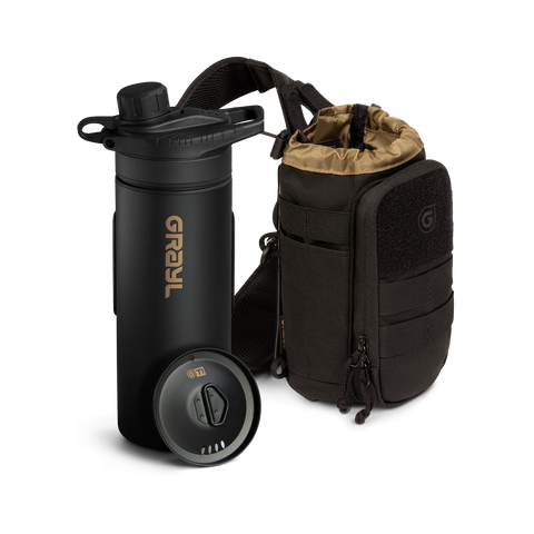 GeoPress® Ti Purifier Black Edition & Mission Bottle Sling Bundle