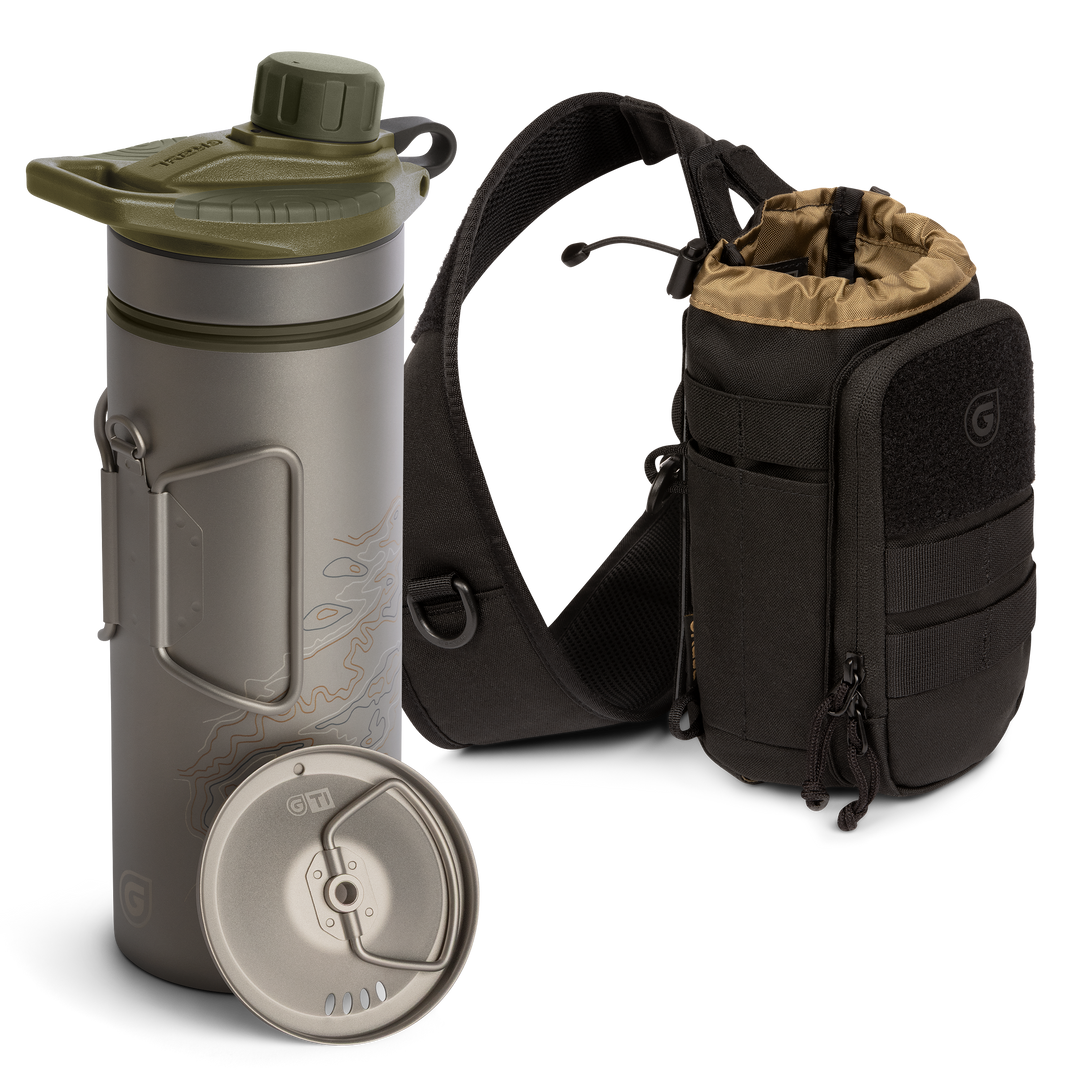 GeoPress® Ti Purifier Bottle & Mission Sling Bundle