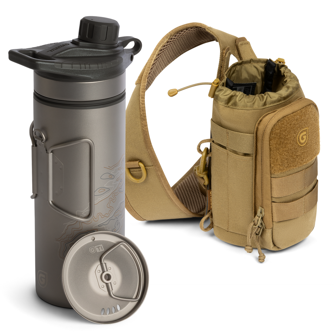 GeoPress® Ti Purifier Bottle & Mission Sling Bundle