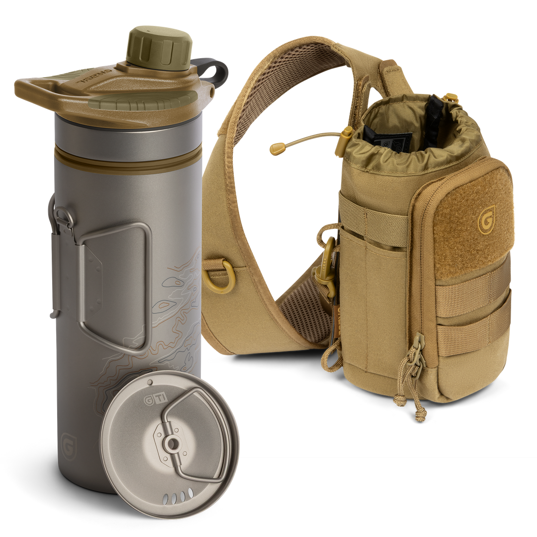 GeoPress® Ti Purifier Bottle & Mission Sling Bundle
