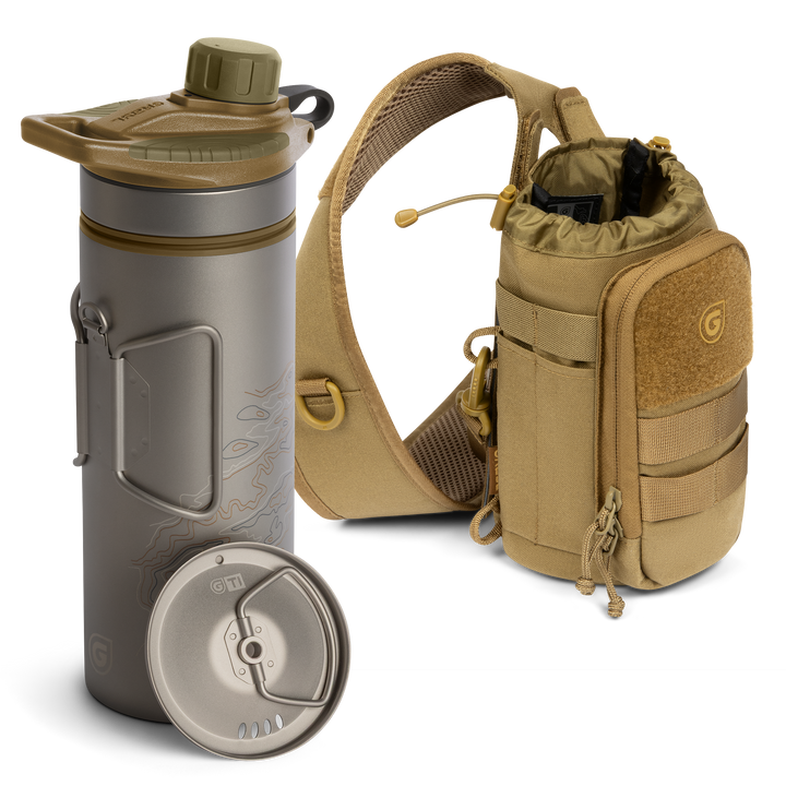 GeoPress® Ti Purifier Bottle & Mission Sling Bundle