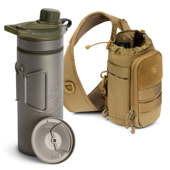 GeoPress® Ti Purifier Bottle & Mission Sling Bundle