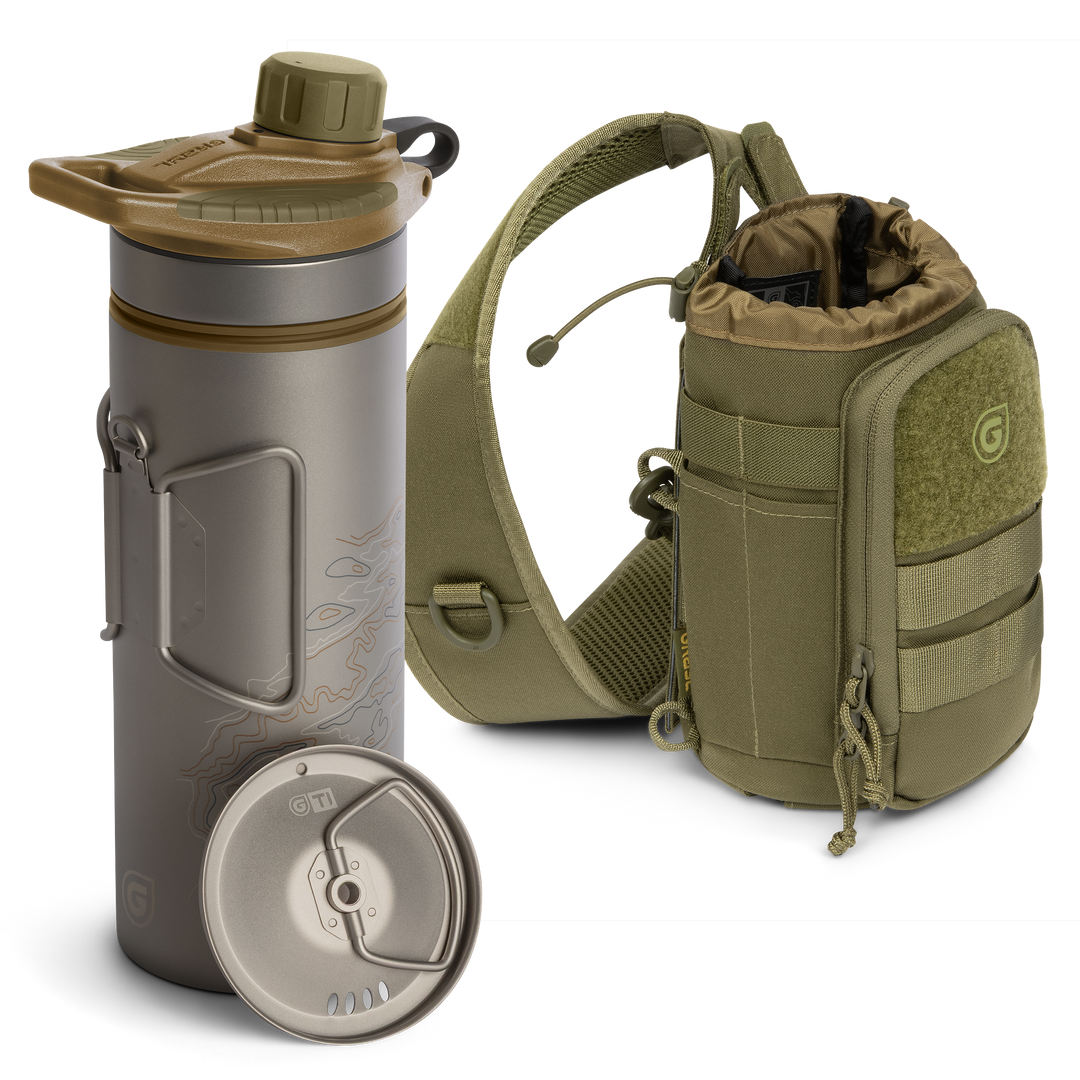 GeoPress® Ti Purifier Bottle & Mission Sling Bundle