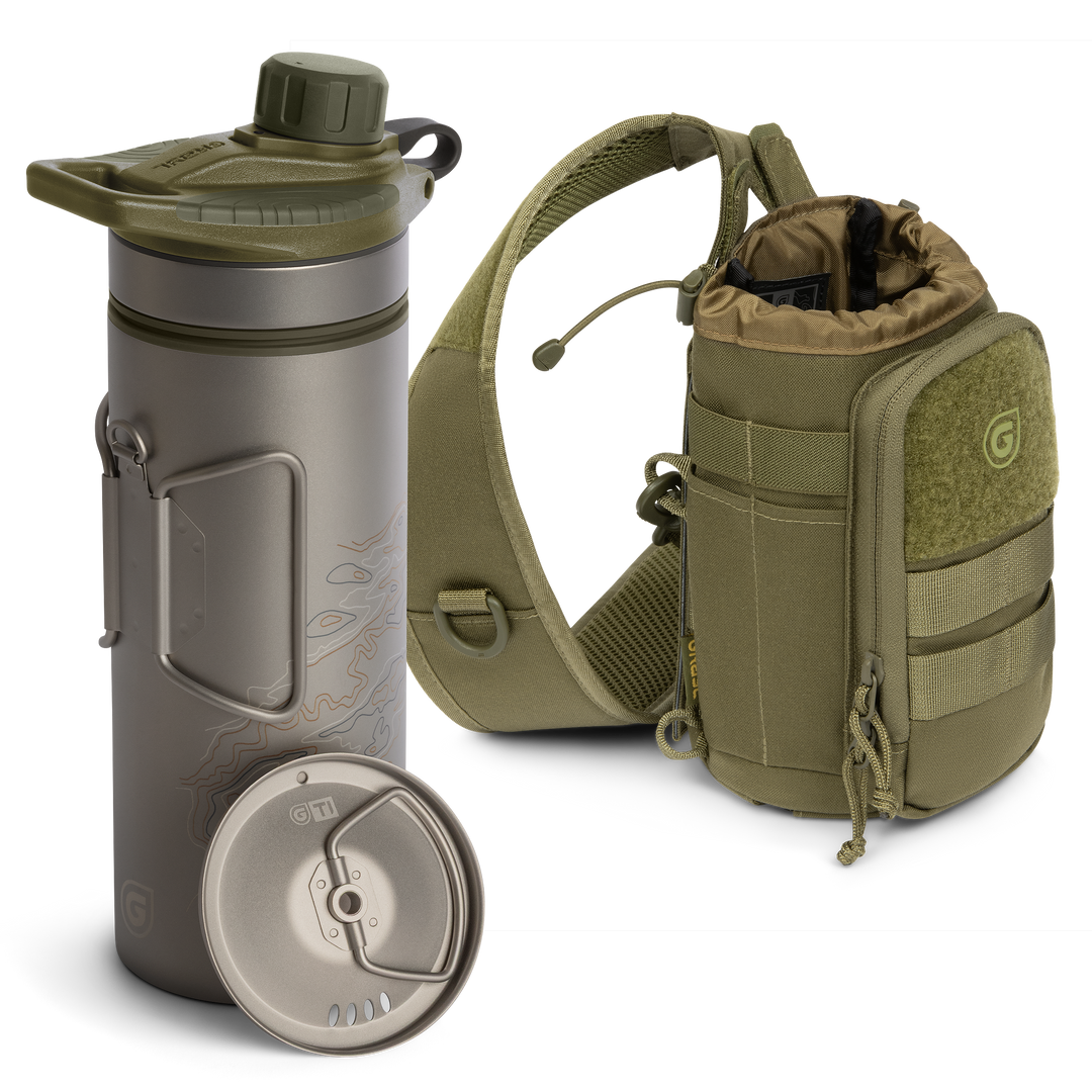 GeoPress® Ti Purifier Bottle & Mission Sling Bundle