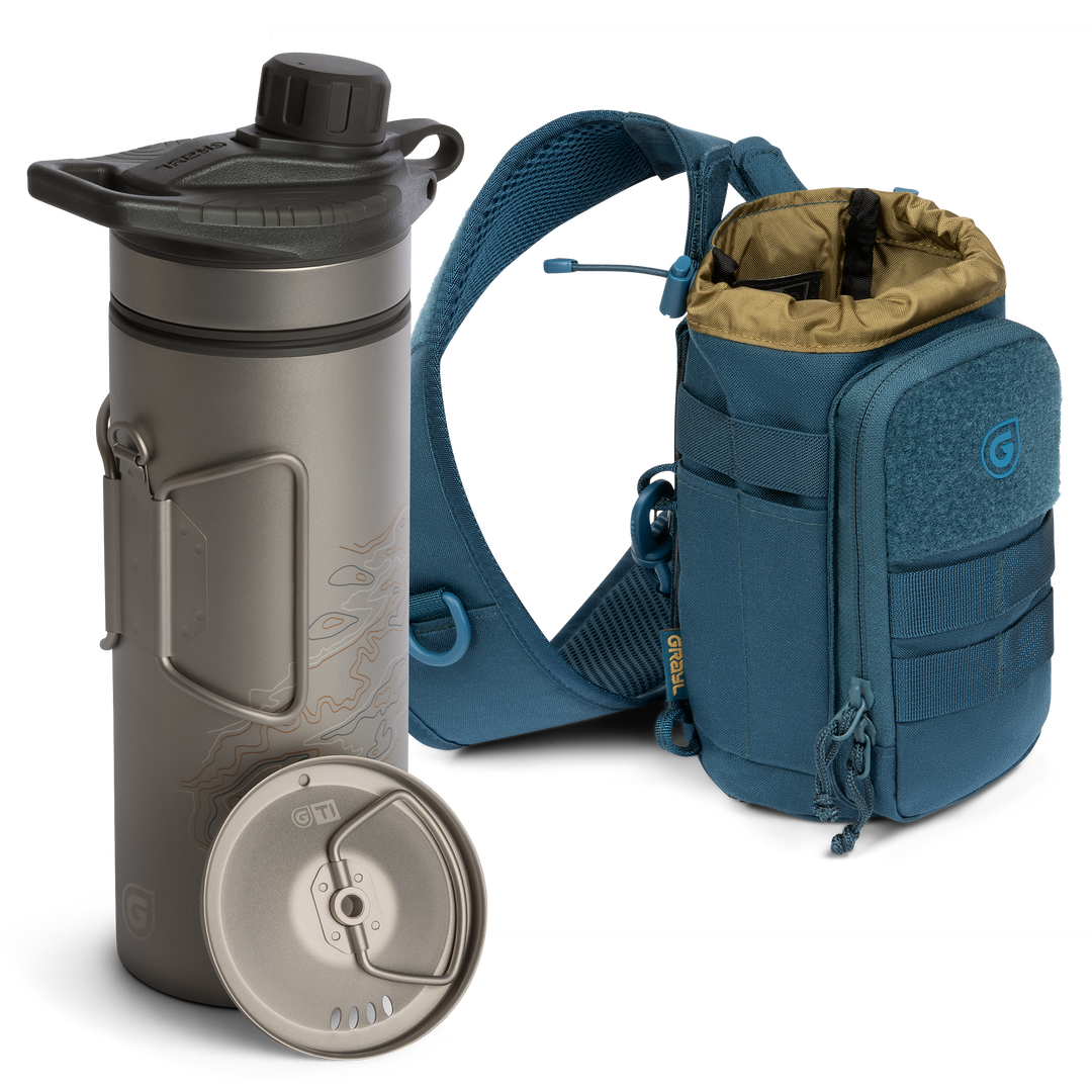 GeoPress® Ti Purifier Bottle & Mission Sling Bundle