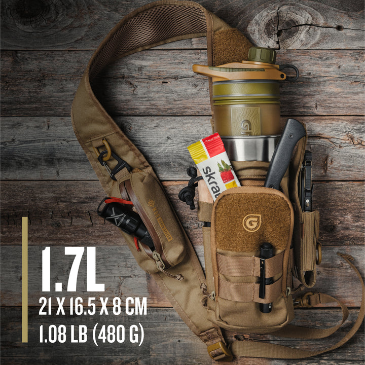 Grayl® Mission Water Bottle Sling / What You Can Put Into It / Covert Black / Coyote Brown / Olive Drab / Wander Blue