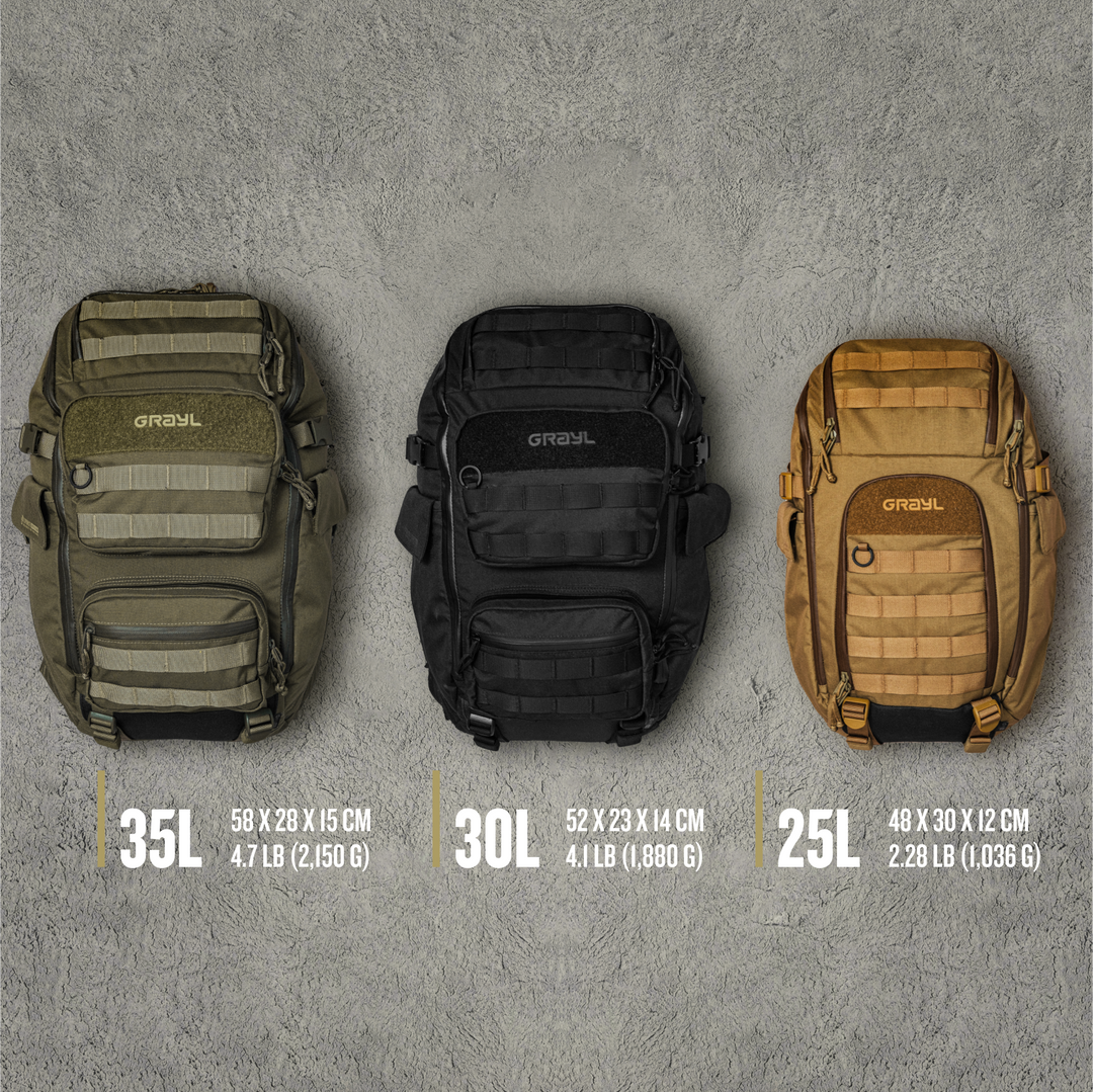 Grayl® Mission Expanse Backpack - 25L / Available in Three Sizes / Covert Black / Coyote Brown / Olive Drab / Wander Blue