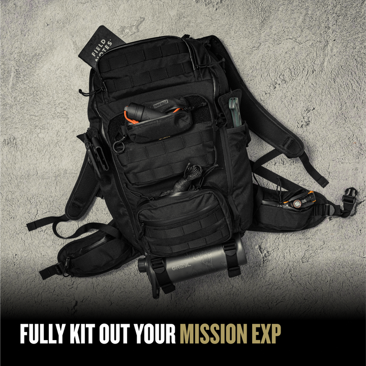 Grayl® Mission Expanse Backpack - 30L / Fully Kit Out Your Mission EXP / Covert Black / Coyote Brown / Olive Drab / Wander Blue