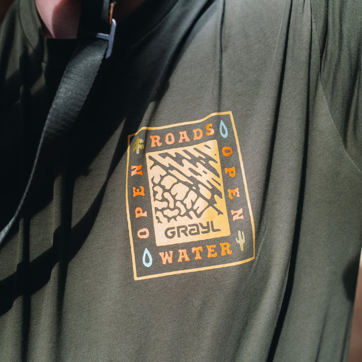 Open Roads, Open Water Tee - Army